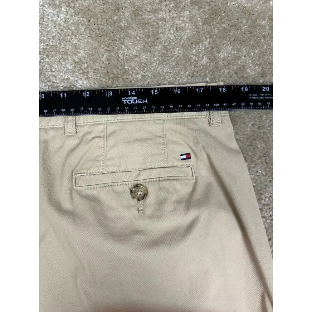 Tommy Hilfiger Pleated Chino Tan Size 36 x 30 Khakis A628